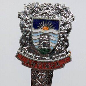 Antigua Souvenir Spoons, Travel Spoons, Country Spoons, Decorative Spoons